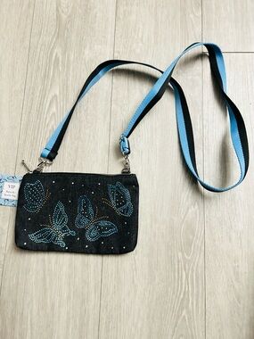 Brighton VIP Butterfly Sparkle Crossbody Strap Adjustable Strap, NWT